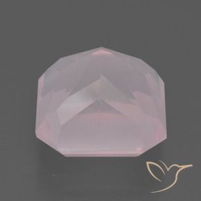 Quartz rose Rose rosé moyen naturelle Octogone / coupe Émeraude, 7.29 ct, Transparent