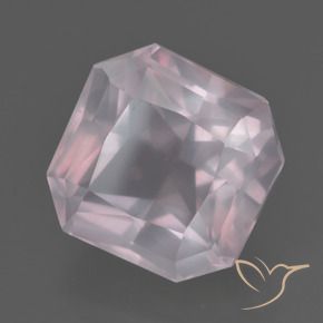 Quartz rose Rose naturelle Octogone / coupe Émeraude, 7.83 ct, Transparent