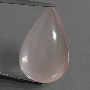 Quartz Rose Ton rose naturelle En forme de poire, 13.10 ct, Transparent