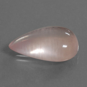 Quartz Rose Ton rose naturelle En forme de poire, 13.10 ct, Transparent
