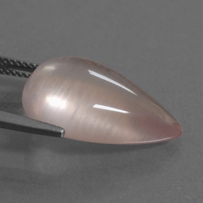 Quartz Rose Ton rose naturelle En forme de poire, 13.10 ct, Transparent