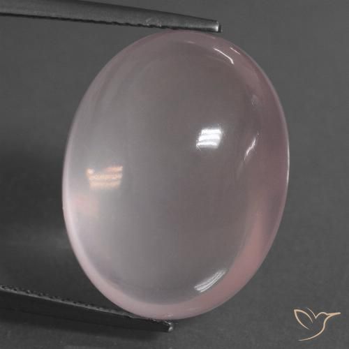22.01ct Naturel Rose clair Quartz Rose, ovale, Transparent