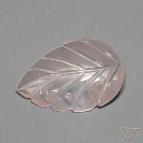 Quartz rose Rose corail léger naturelle Fantaisie, 4.31 ct, Transparent