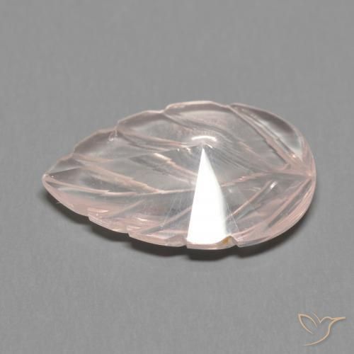 Quartz rose Rose corail léger naturelle Fantaisie, 4.31 ct, Transparent