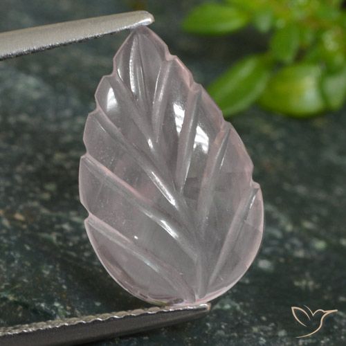 2.95ct Naturel Flamant rose Quartz Rose, Taille Fleur, Transparent