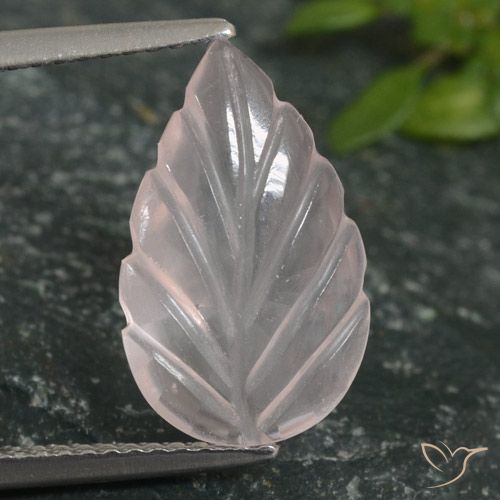 2.66ct Naturel Flamant rose Quartz Rose, Taille Fleur, Transparent
