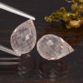 Achetez naturel 6,56ct rose quartz rose gems, briolette, en provenance brésil chez gemselect. en stock, livraison internationale!