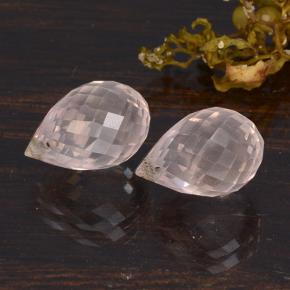 Achetez naturel 6,56ct rose quartz rose gems, briolette, en provenance brésil chez gemselect. en stock, livraison internationale!