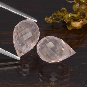 Achetez naturel 6,56ct rose quartz rose gems, briolette, en provenance brésil chez gemselect. en stock, livraison internationale!