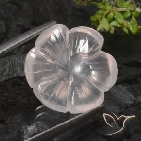 Quartz rose Rose clair naturelle Taille Fleur, 9.52 ct, Transparent