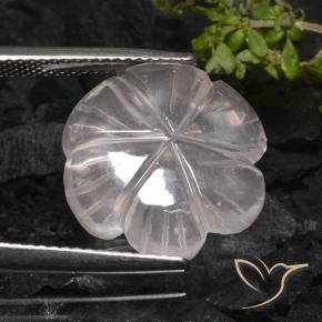 Quartz rose Rose clair naturelle Taille Fleur, 9.52 ct, Transparent