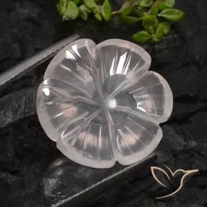 Quartz rose Flamant rose naturelle Taille Fleur, 12.01 ct, Transparent