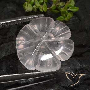 Quartz rose Flamant rose naturelle Taille Fleur, 12.01 ct, Transparent