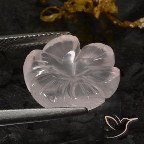 Quartz rose Flamant rose naturelle Taille Fleur, 10.56 ct, Transparent