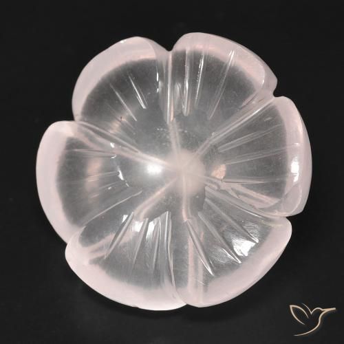 Quartz rose Flamant rose naturelle Taille Fleur, 15.54 ct, Transparent