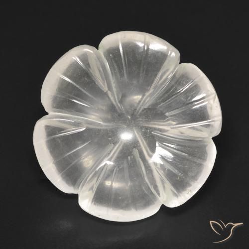 10.91ct Naturel Rose très clair Quartz Rose, Taille Fleur, Transparent