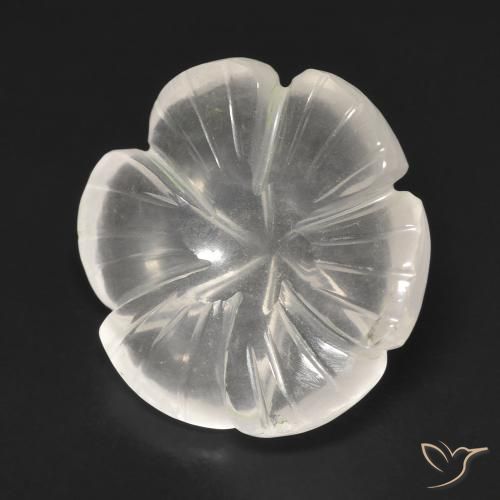 Quartz rose Rose très clair naturelle Taille Fleur, 10.91 ct, Transparent