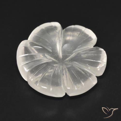 Quartz rose Rose très clair naturelle Taille Fleur, 10.91 ct, Transparent