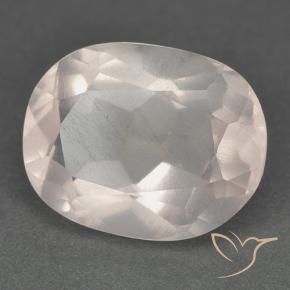 Quartz rose Rose moyen-léger naturelle ovale, 6.35 ct, Transparent