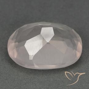 Quartz rose Rose moyen-léger naturelle ovale, 6.35 ct, Transparent