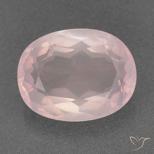 10.79ct Naturel Rose corail Quartz Rose, ovale, Transparent