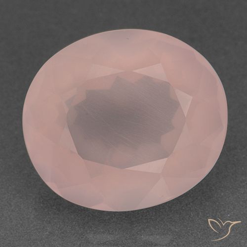22.09ct Naturel Rose chair Quartz Rose, ovale, Transparent