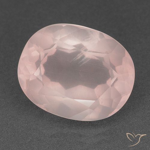15.81ct Naturel Rose clair Quartz Rose, ovale, Transparent