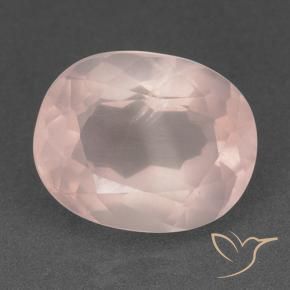 Quartz rose Rose clair naturelle ovale, 15.81 ct, Transparent