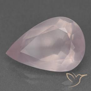 Quartz rose Rose clair naturelle En forme de poire, 10.26 ct, Transparent
