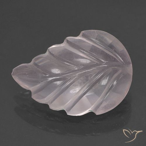 2.88ct Naturel Rose rosé très clair Quartz Rose, Taille Fleur, Transparent