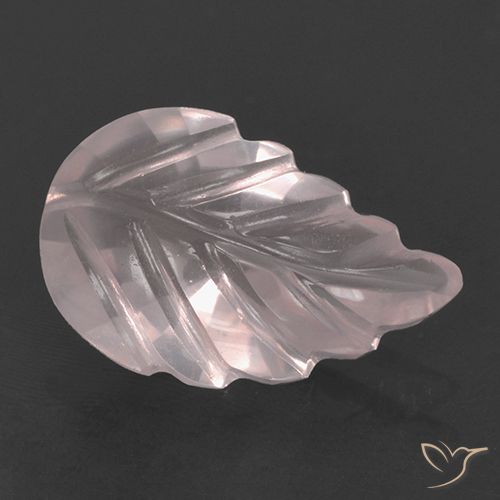 2.62ct Naturel Rose corail léger Quartz Rose, Taille Fleur, Transparent