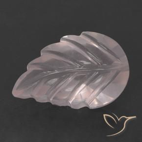 Quartz Rose Rose corail léger naturelle Taille Fleur, 2.62 ct, Transparent