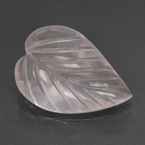 Quartz rose rose naturelle taille fleur, 3,32 ct, transparent