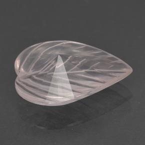 Quartz rose rose naturelle taille fleur, 3,32 ct, transparent