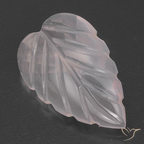 Quartz rose rose naturelle taille fleur, 2,62 ct, transparent