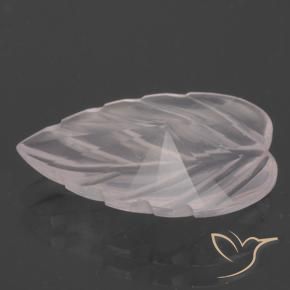 Quartz rose rose naturelle taille fleur, 2,62 ct, transparent