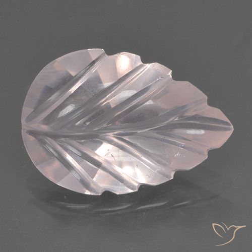 2.93ct Naturel Rose Quartz Rose, Taille Fleur, Transparent
