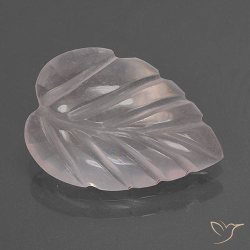 2.34ct Naturel Rose clair Quartz Rose, Taille Fleur, Transparent