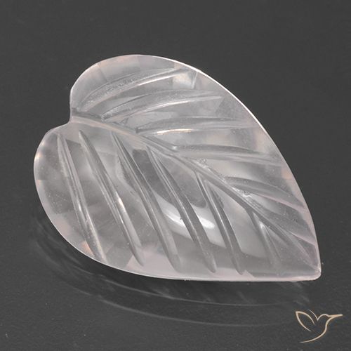 2.79ct Naturel Rose rosé très clair Quartz Rose, Taille Fleur, Transparent