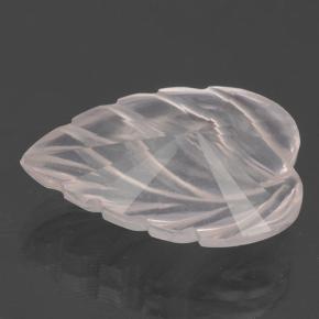 Quartz rose rose naturelle taille fleur, 3,94 ct, transparent