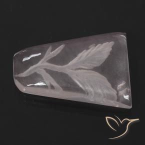 Quartz rose Rose corail léger naturelle Fantaisie, 10.27 ct, Transparent