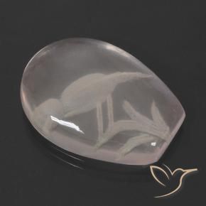 Quartz rose Rose clair naturelle Fantaisie, 11.01 ct, Transparent