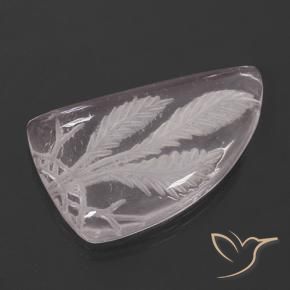 Quartz rose Rose corail léger naturelle Fantaisie, 13.25 ct, Transparent