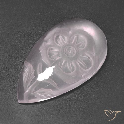 13.62ct Naturel Rose très clair Quartz Rose, En forme de poire, Transparent