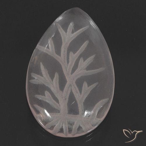Quartz Rose Incolore naturelle En forme de poire, 10.17 ct, Transparent