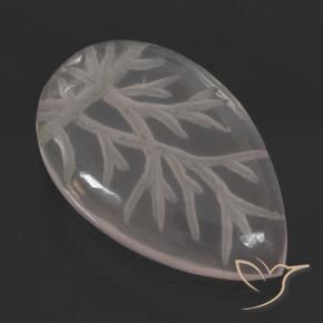 Quartz Rose Incolore naturelle En forme de poire, 10.17 ct, Transparent