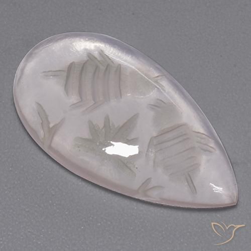 6.13ct Naturel Blanc Quartz Rose, En forme de poire, Transparent