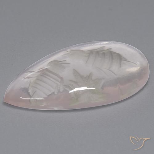 Quartz rose Blanc naturelle En forme de poire, 6.13 ct, Transparent