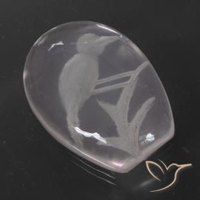 Quartz rose Rose très clair naturelle Fantaisie, 11.18 ct, Transparent