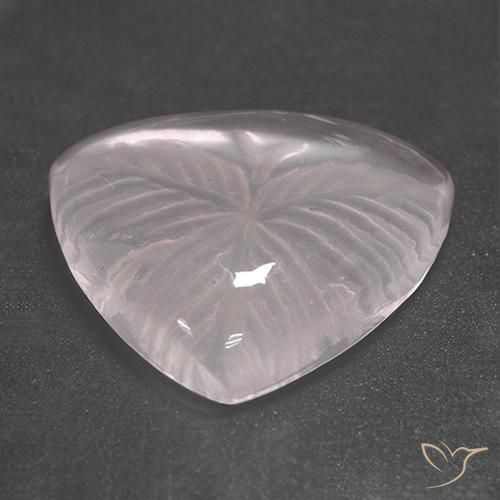 Quartz rose Rose clair naturelle Trillion, 10.46 ct, Transparent